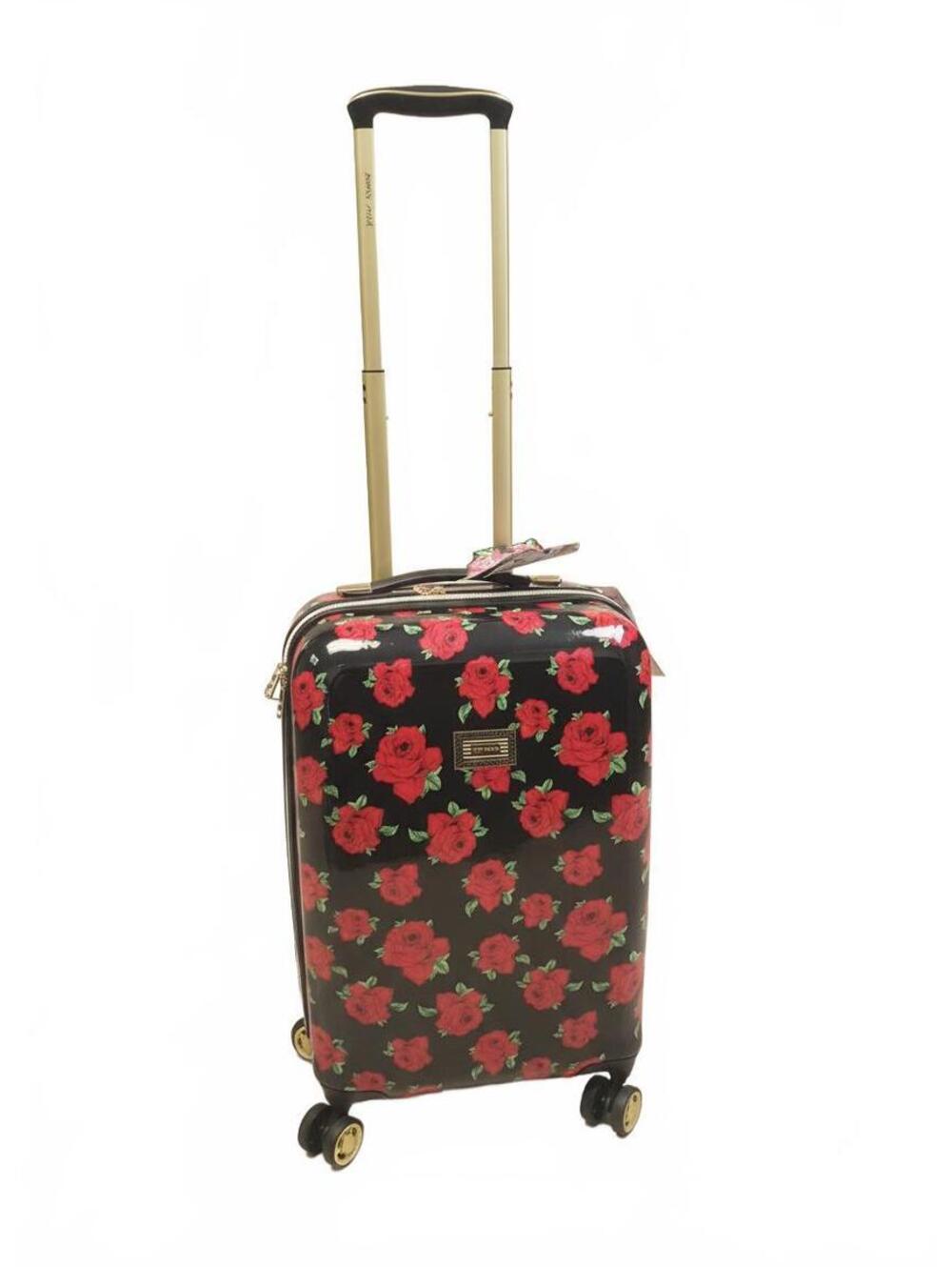 Betsey Johnson Covered Roses 21" Hardside Spinner Luggage NWT